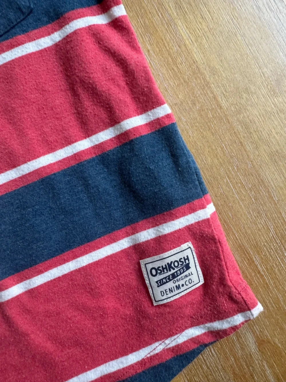Toddler Boy - Size 3T -  (x2) Red & Navy Striped Henley Tee  and Navy Tee